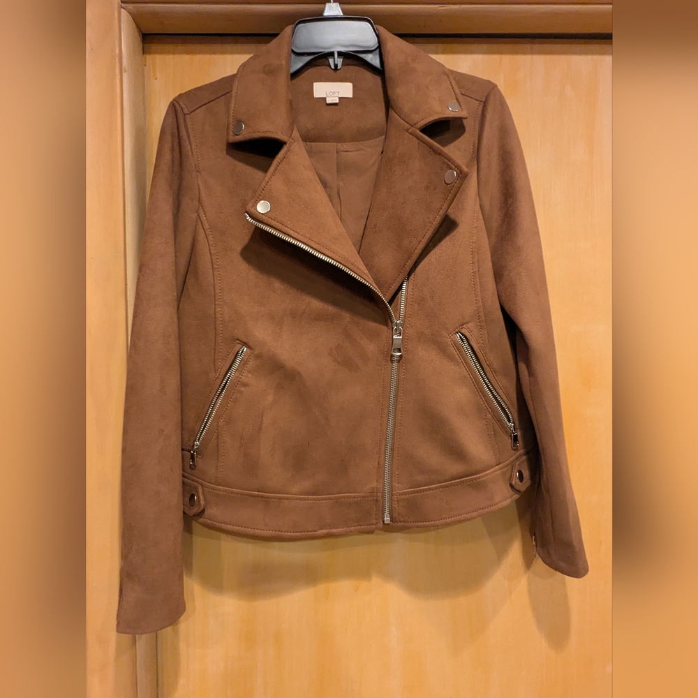 Loft Brown Faux Suede Women's Jacket S